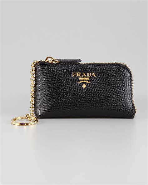 prada keyring round black|designer key pouch women's prada.